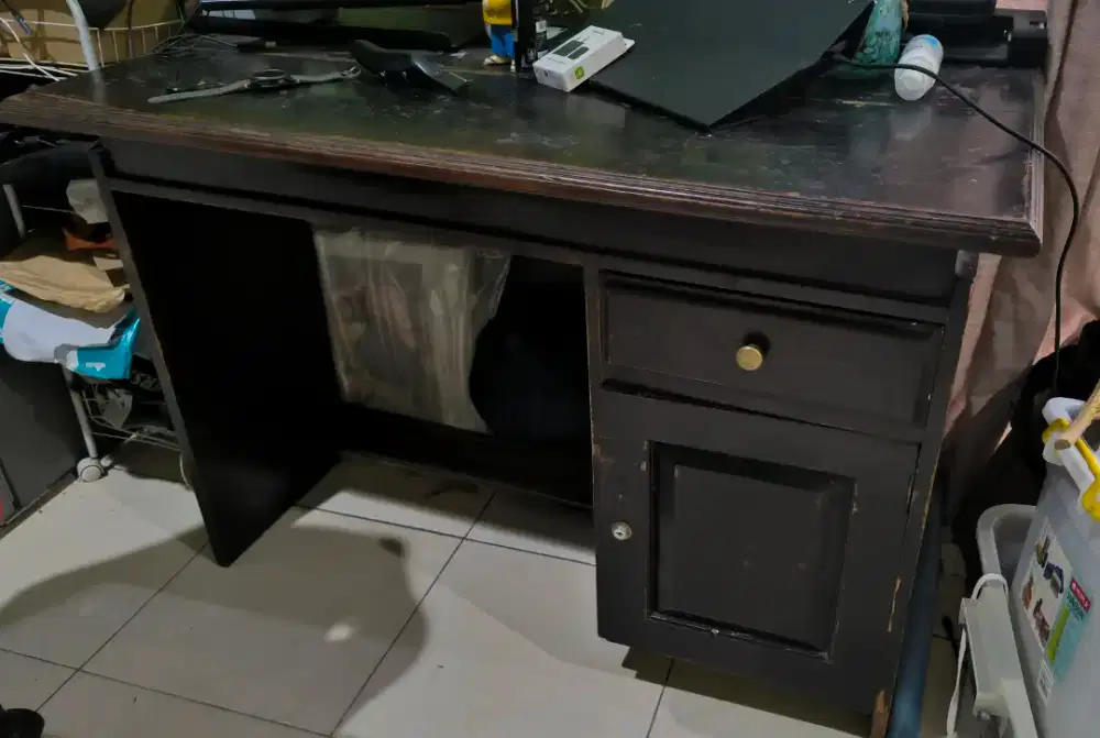 meja belajar kayu jati