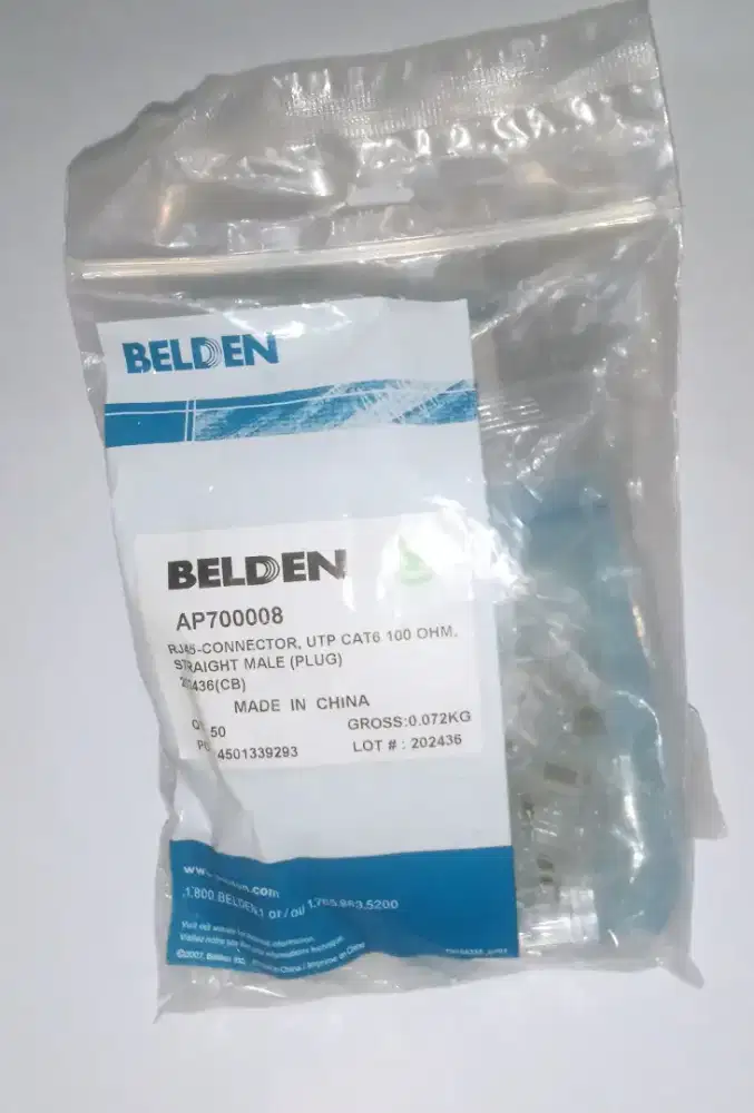 Belden RJ 45 Cat6 Connector