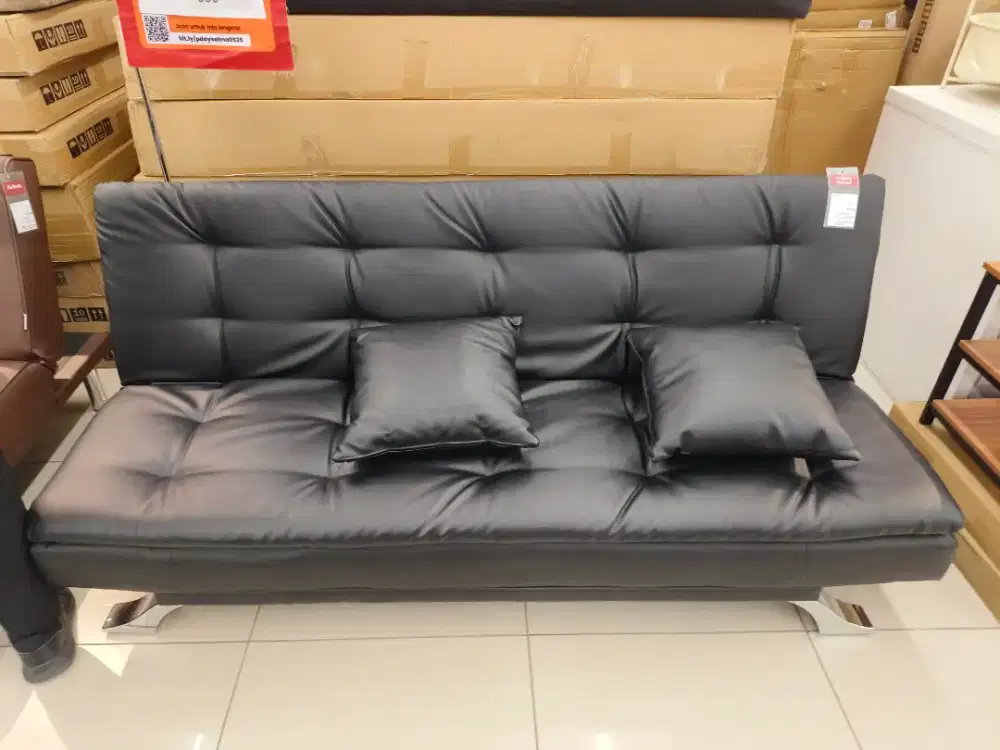 Sofabed kulit fre 2bantal type greesa relax
