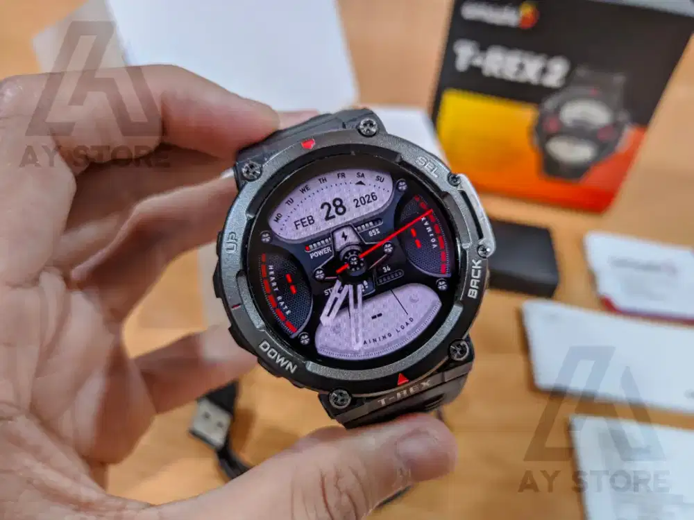 Amazfit T-rex 2 ember black second mulus
