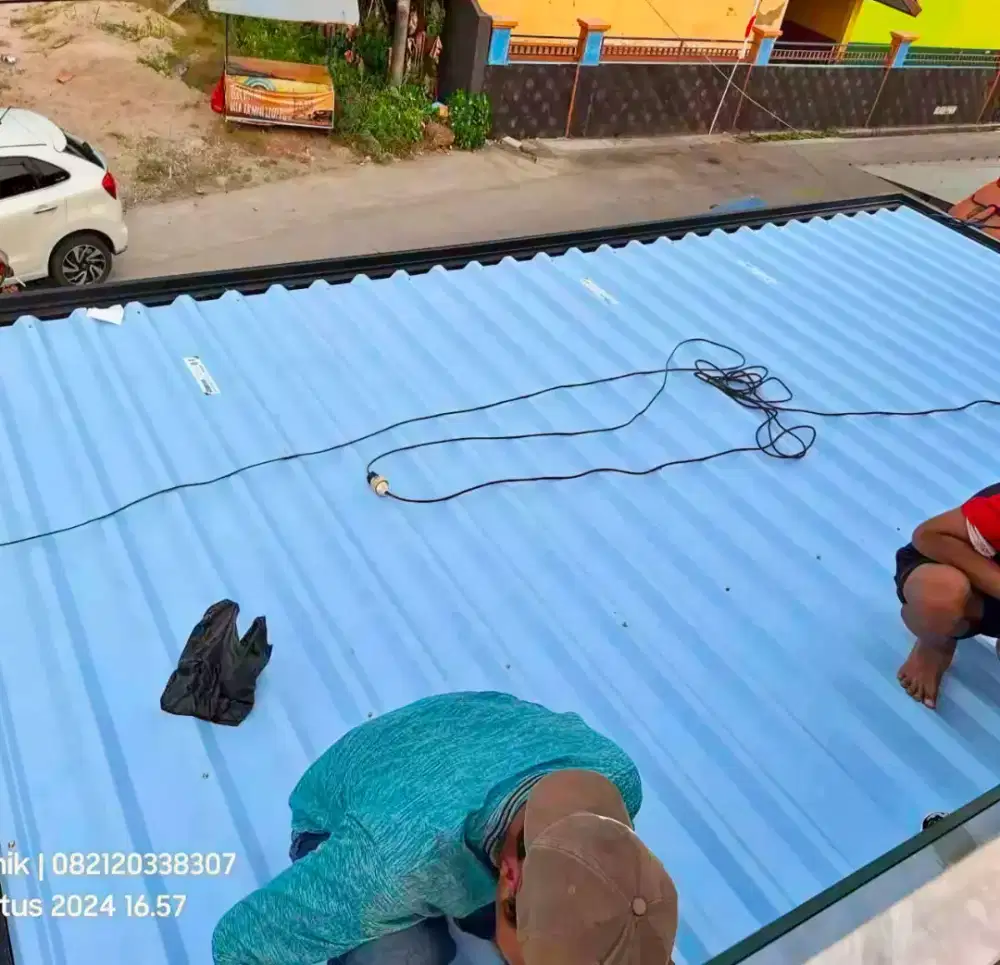 Pasang kanopi atap alderon