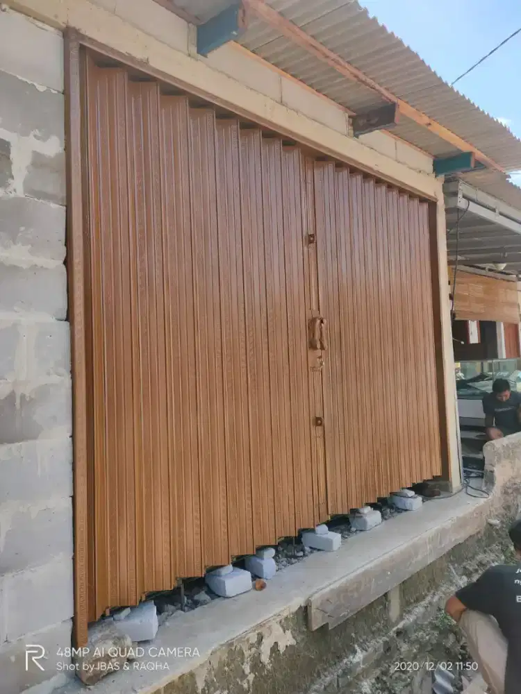 Rolling door dan folding gate pagar rumah