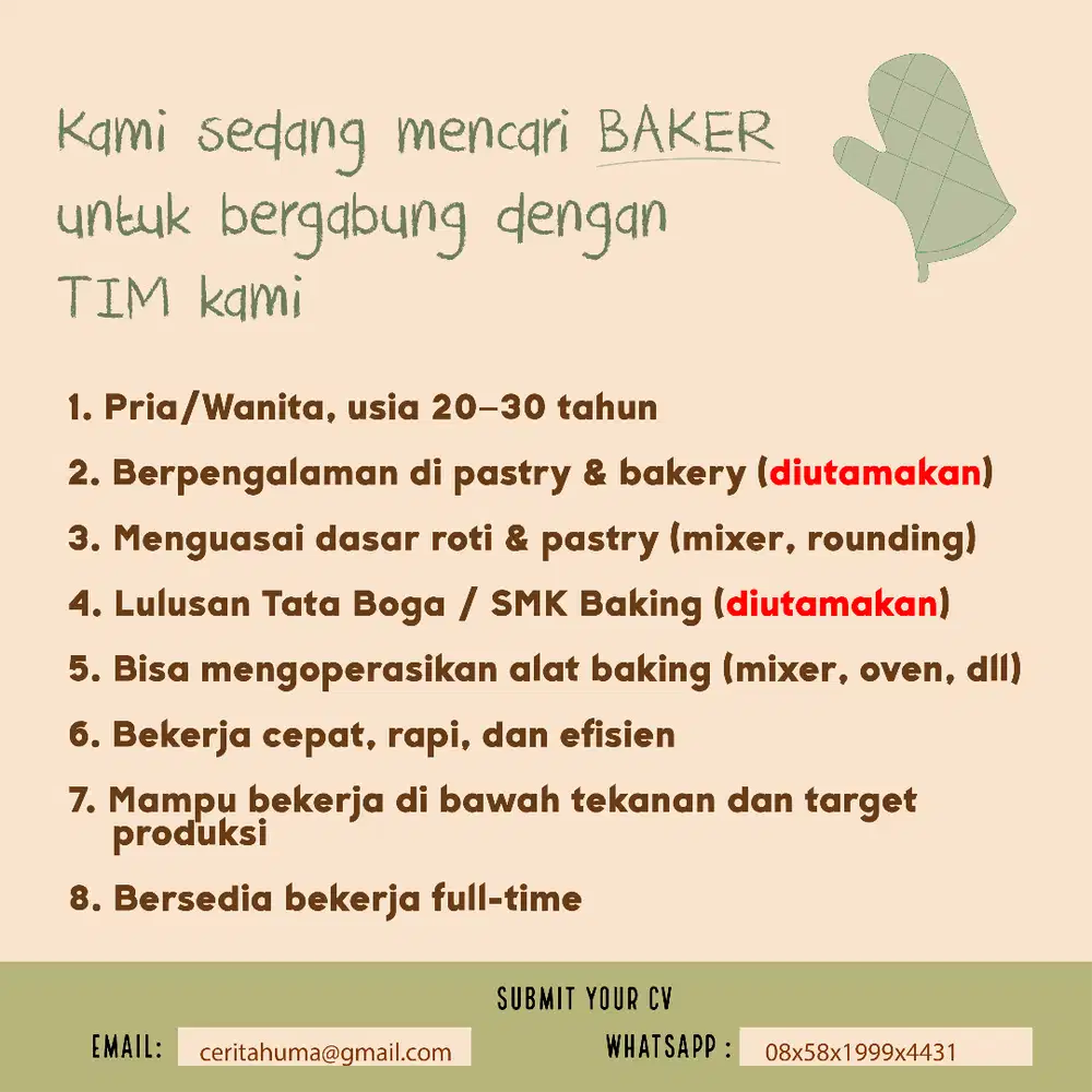 BAKER BERPENGALAMAN
