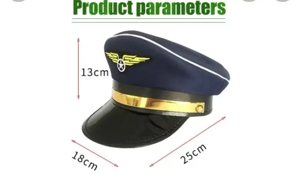 Topi pilot model polisi police