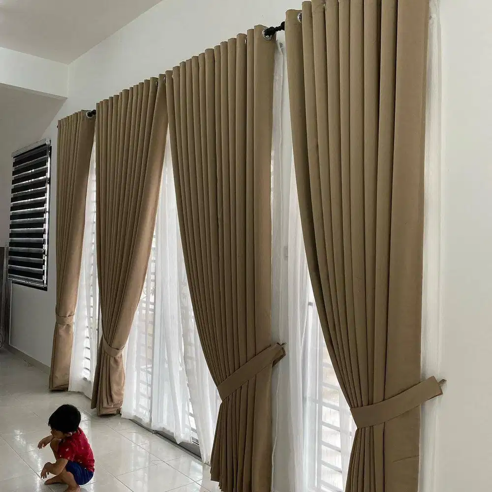 Grosir Gorden Blackout Sekat Klinik Hordeng Pintu Gordyn Vitrase