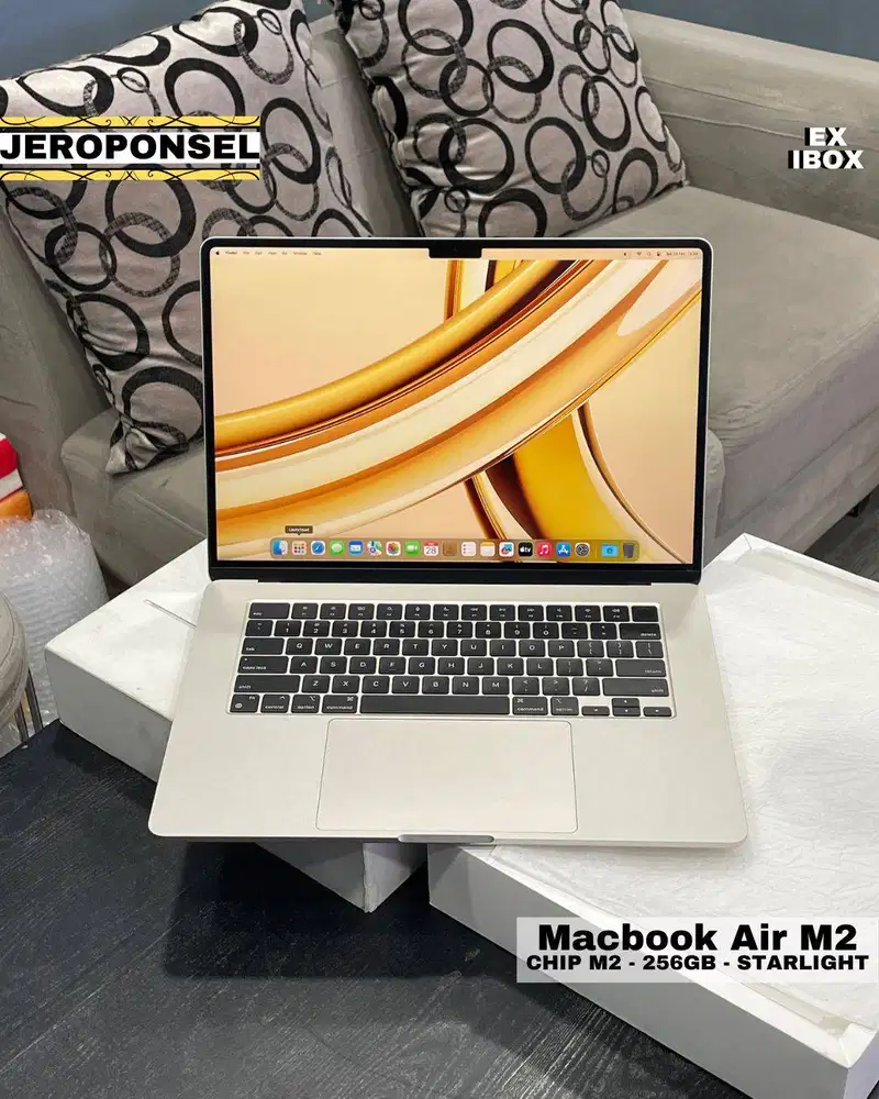 MACBOOK AIR M2 15” 256GB STARLIGHT EX IBOX LIKE A NEW FULL SET ORIGINA