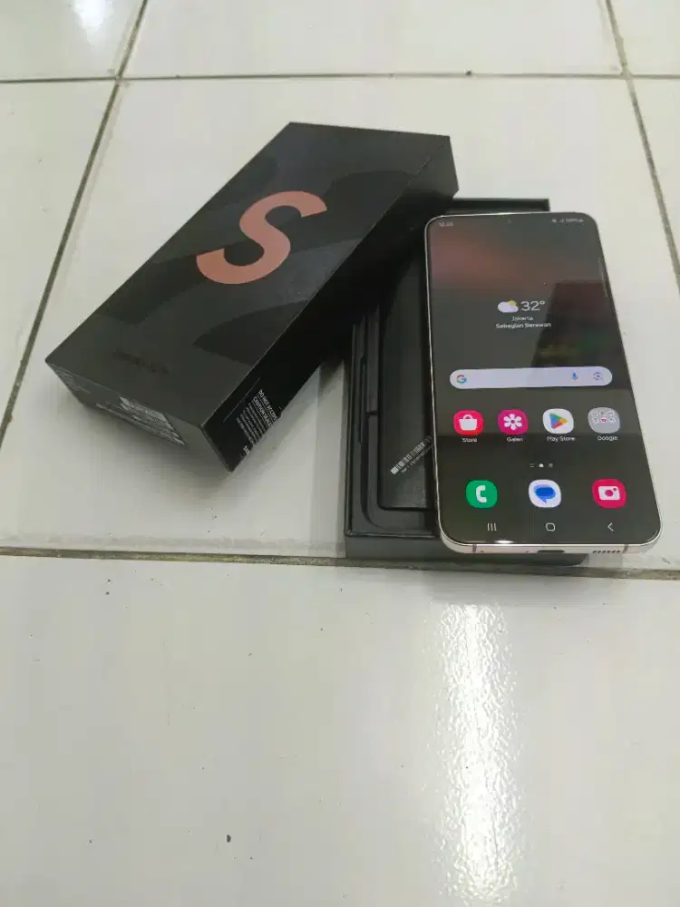 Samsung s22+ 5G 8/256 ex resmi pink mulus fullset ori