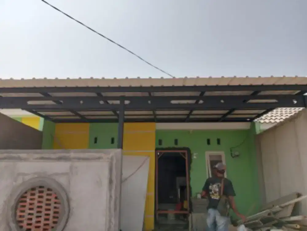 Kanopi baja ringan atap alderon, spandek pasir dan polos