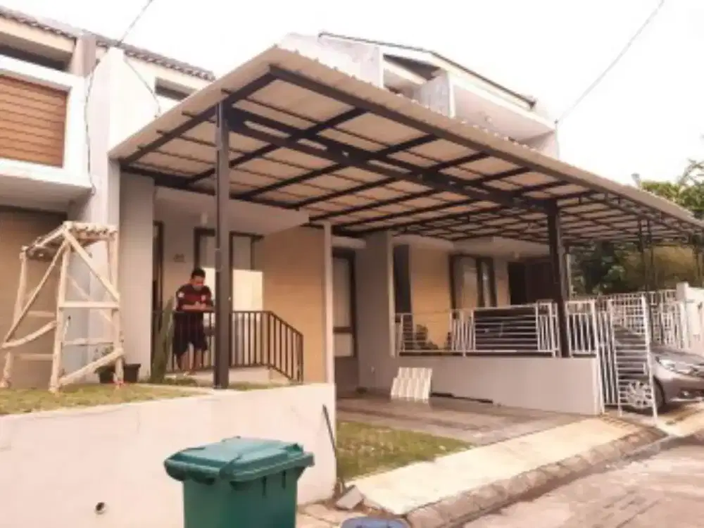 Kanopi baja ringan atap alderon, spandek pasir dan polos