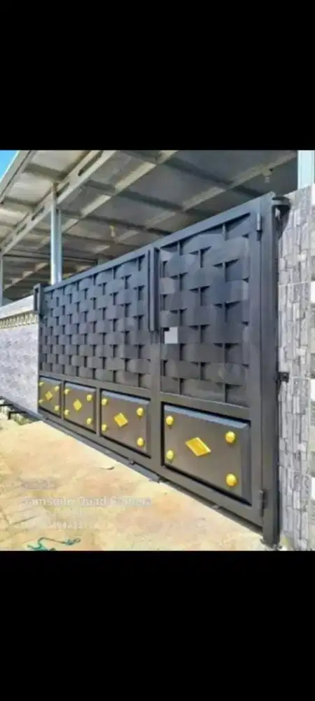 Pagar dorong minimalis dan klasik