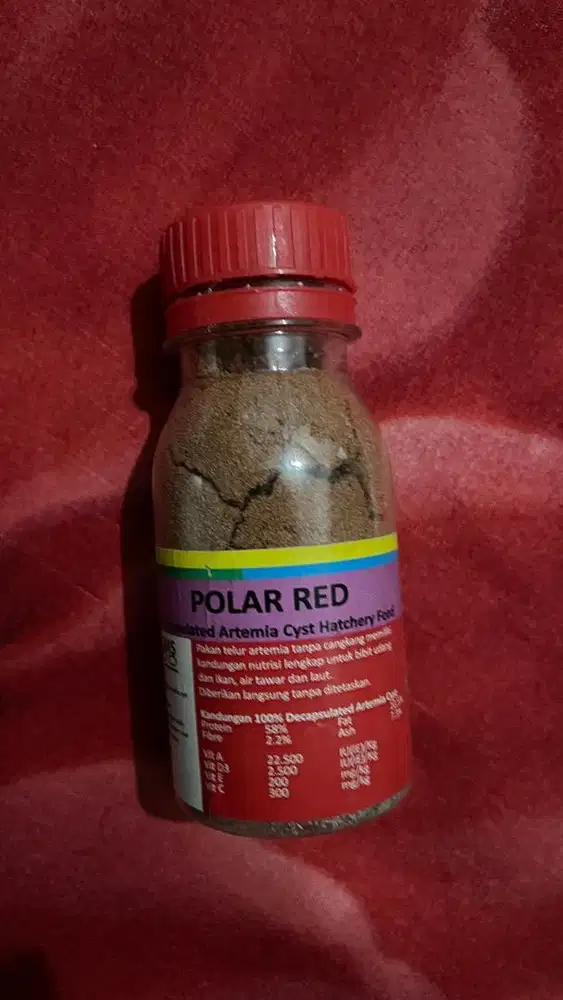polar red artemia makanan ikan molly