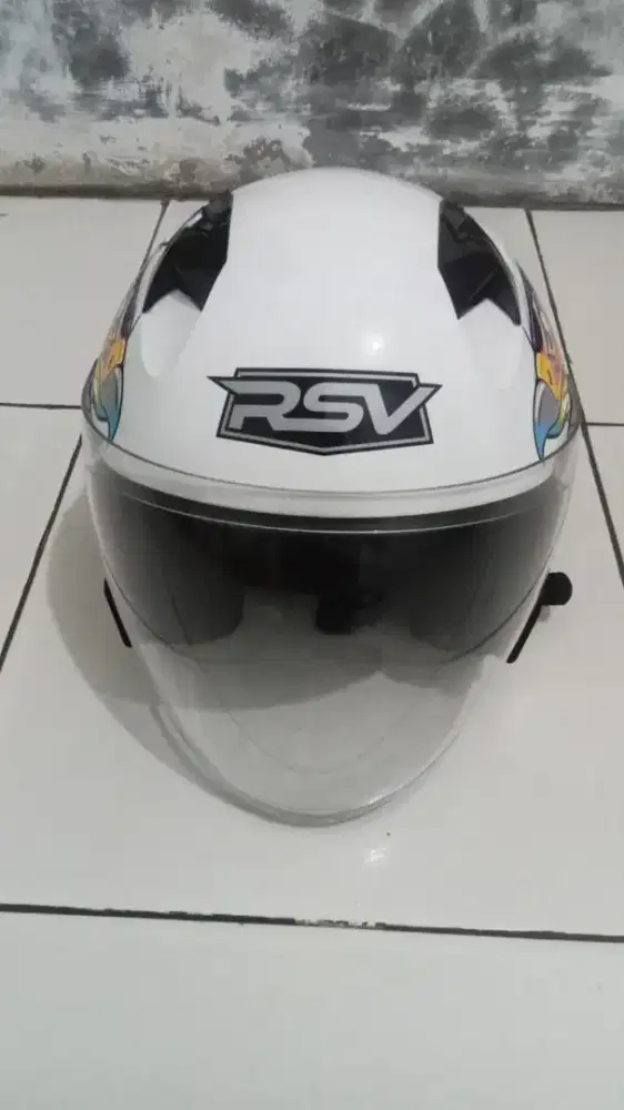 helm motor half face RSV SV300 CANDY BIRD DOUBLE VISOR helm SNI DOT