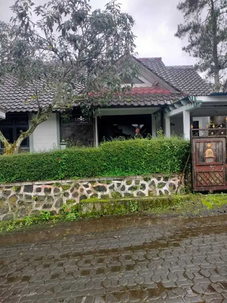 Di jual butuh vila mewah lokasi di bugenvil Cipanas puncak surat SHM
