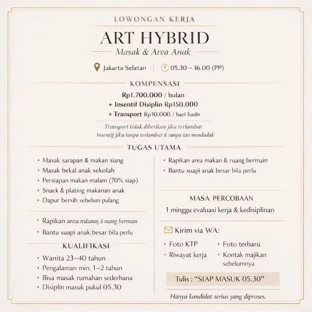 Asisten Rumah Tangga (ART)