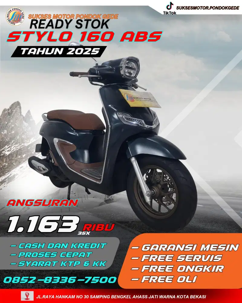 HONDA STYLO 160 ABS TAHUN 2025 CASH KREDIT BERGARANSI