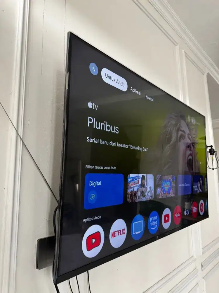 QLED Android 40 Inch Pakaian sebulan mulus siap pakai