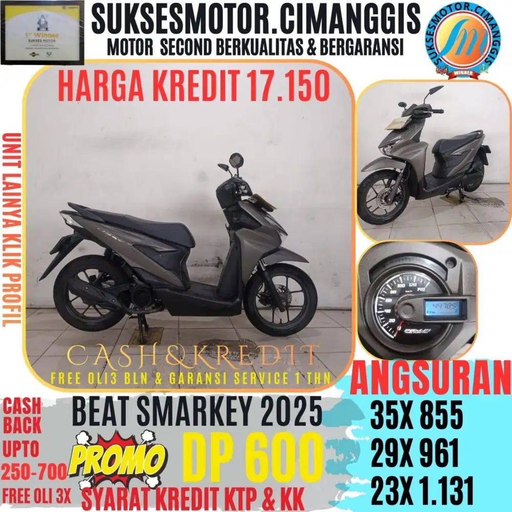 BEAT SMARTKEY DP 600 SUKSESMOTOR KASIH CASHBACK UPTO700RBUAN