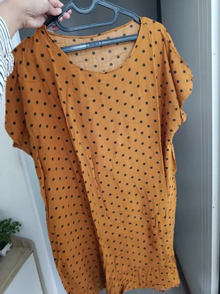 Daster totol warna mustard