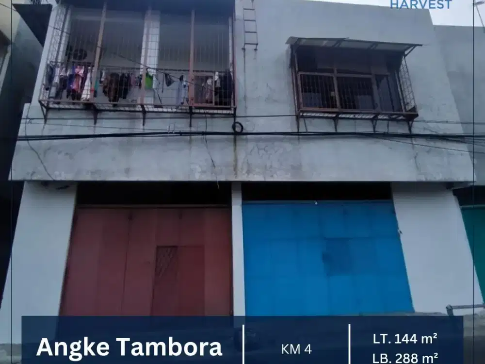 DIJUAL MURAH RUKO SIAP TINGGAL DAN USAHA LEBAR 12 METER ANGKE TAMBORA