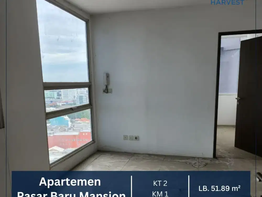 DIJUAL MURAH APARTEMEN PASAR BARU MANSION 2BR UNIT HOOK JAKARTA PUSAT