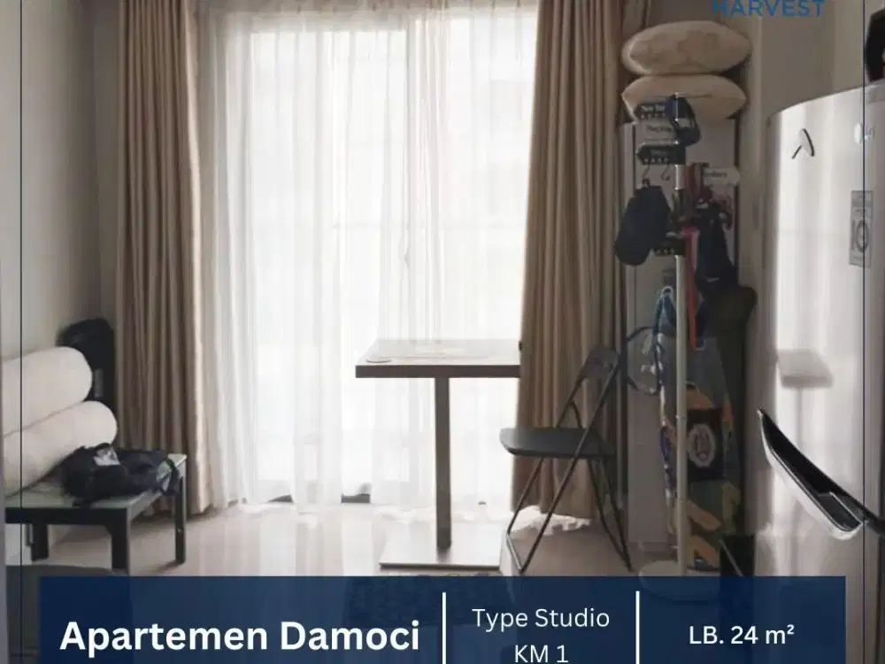 DIJUAL/DISEWA MURAH APARTEMEN DAMOCI TYPE STUDIO FULL FURNISHED JAKBAR