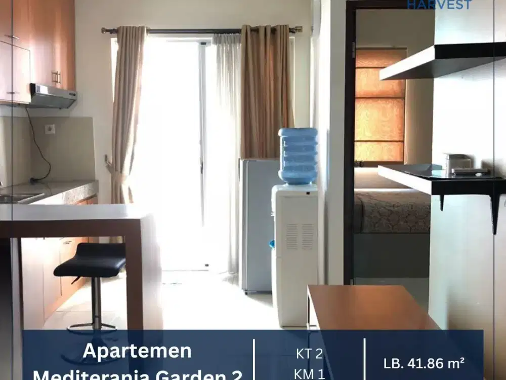 DISEWA APARTEMEN MEDITERANIA GARDEN 2 TOWER GARDENA 2BR FULL FURNISH