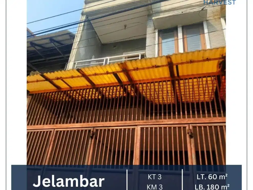 DIJUAL/DISEWA MURAH RUMAH TINGGAL BISA UNTUK USAHA JELAMBAR JKT BARAT