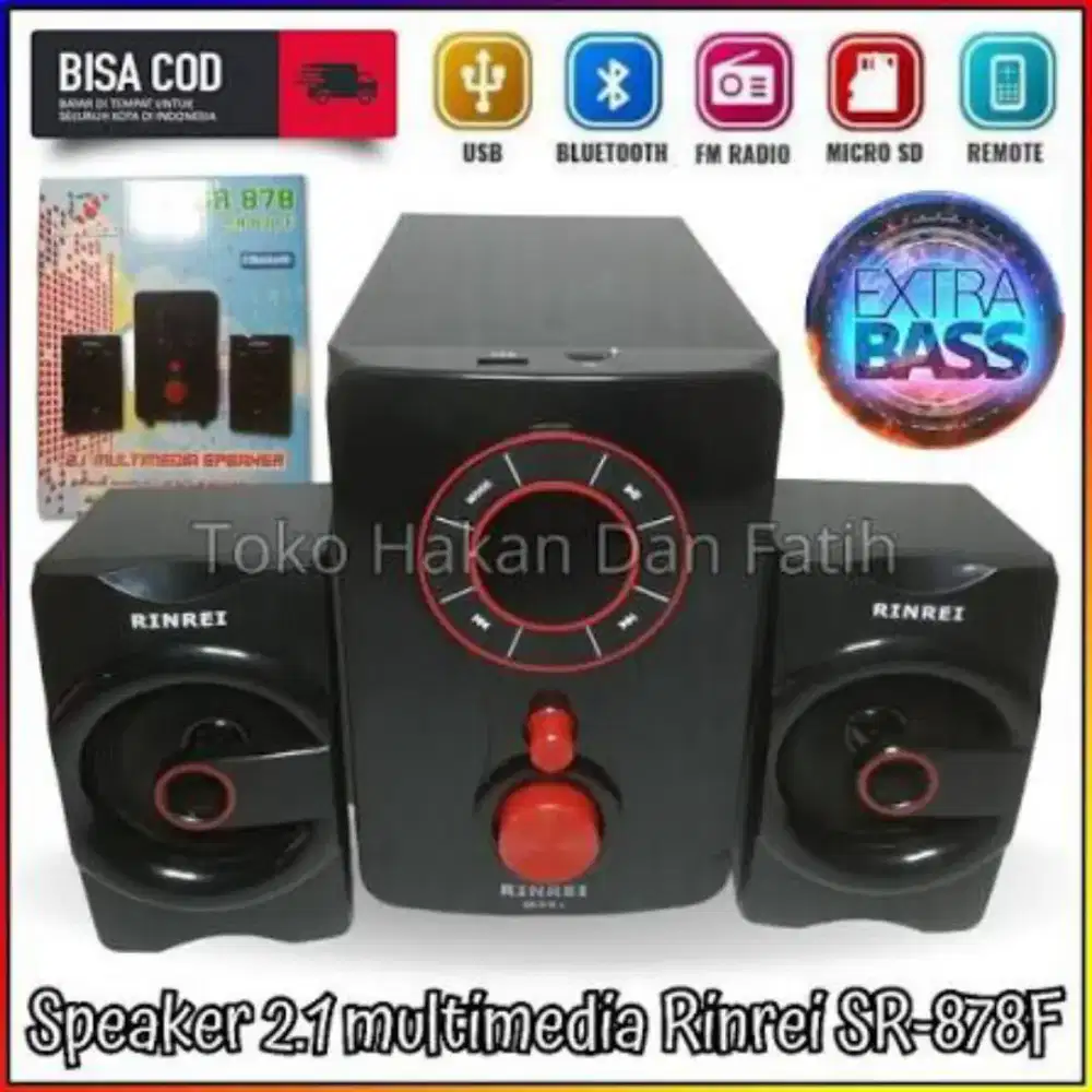 Spk bluetooth,  bass mantap, ada remote