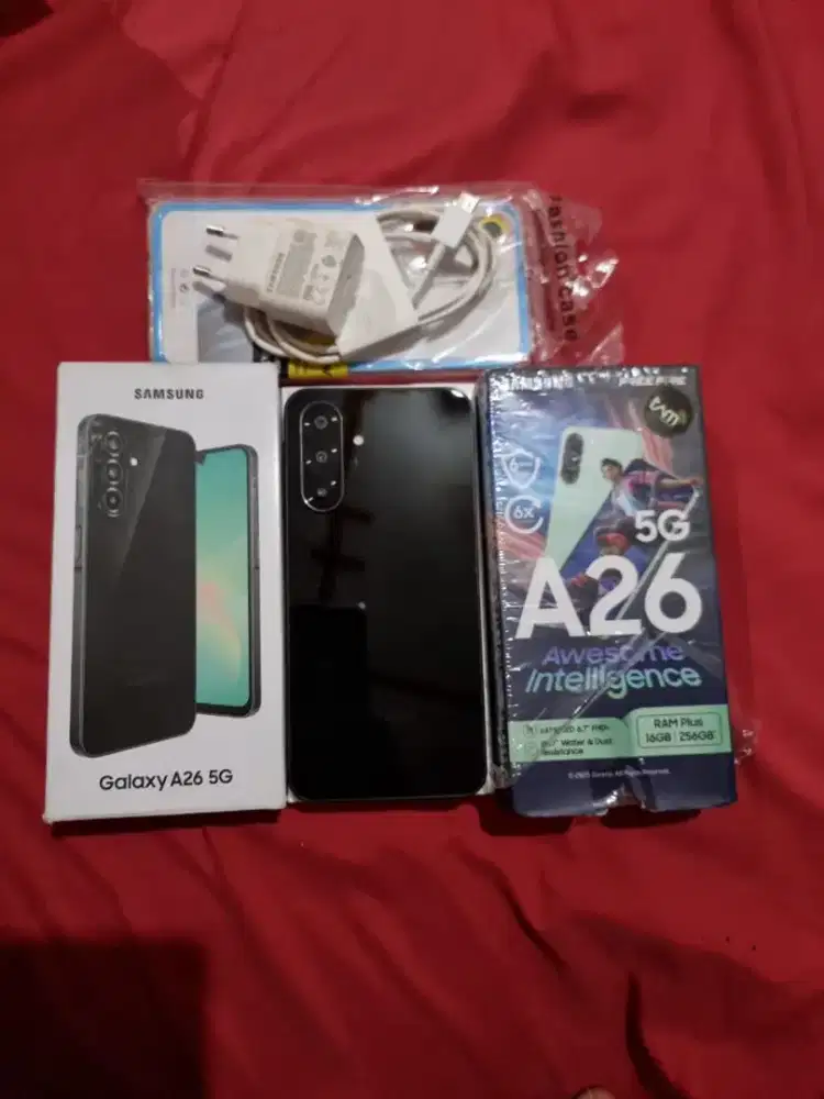 Jual hp sebulan pakai Samsung A26 5g 8/256 likenew free ADAPTOR n case