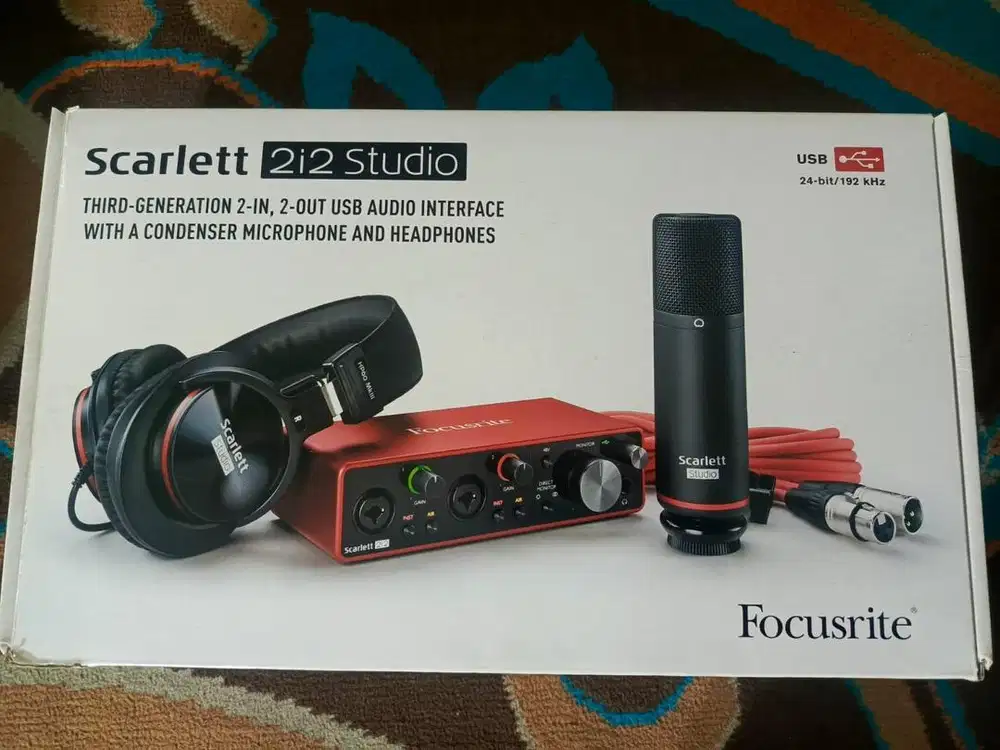 Nego.. Di jual 1 set Focusrite Scarlet 2i2 Gen 3 banyak bonusnya