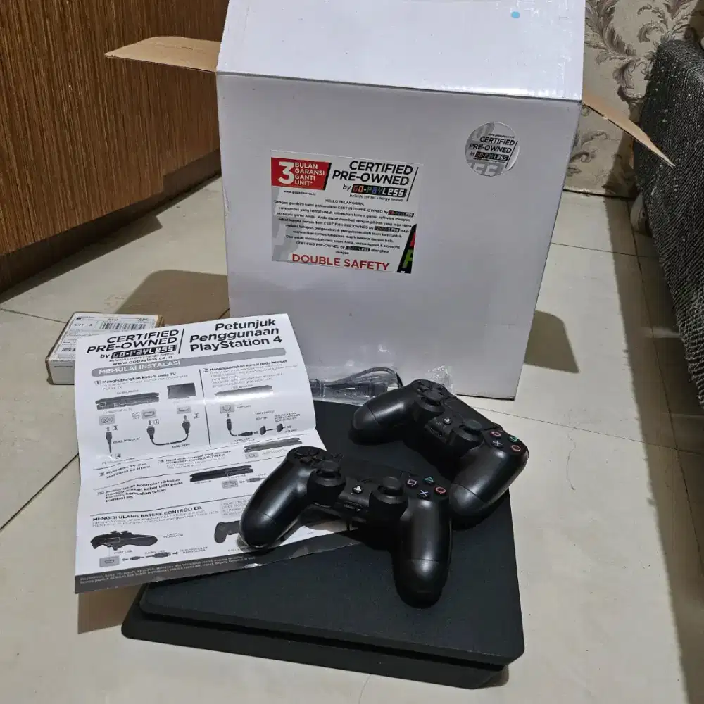 Ps4 Slim 500gb Ori - 2 Stik Lengkap