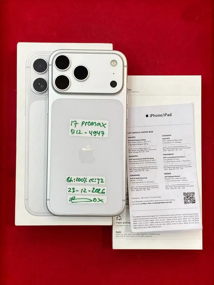 iphone 17 promax 512gb silver ibox fullset