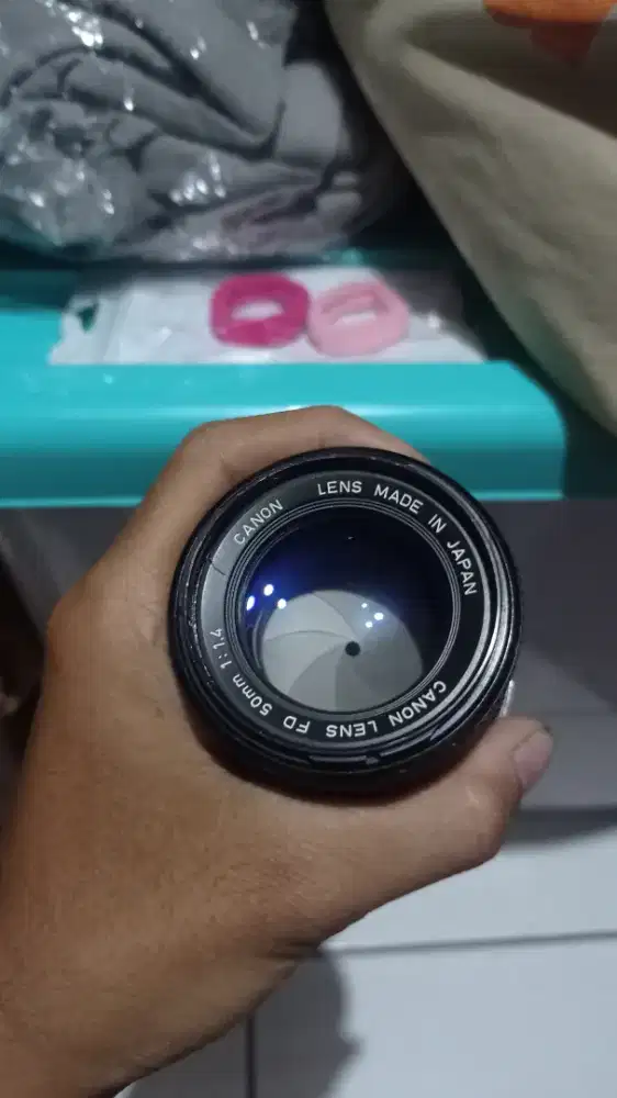 Lensa Canon FD 50mm f1.4 manual plus adaptor ke mirrorles sony