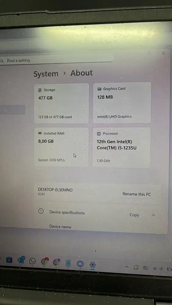 Laptop i5 lenovo gen 12