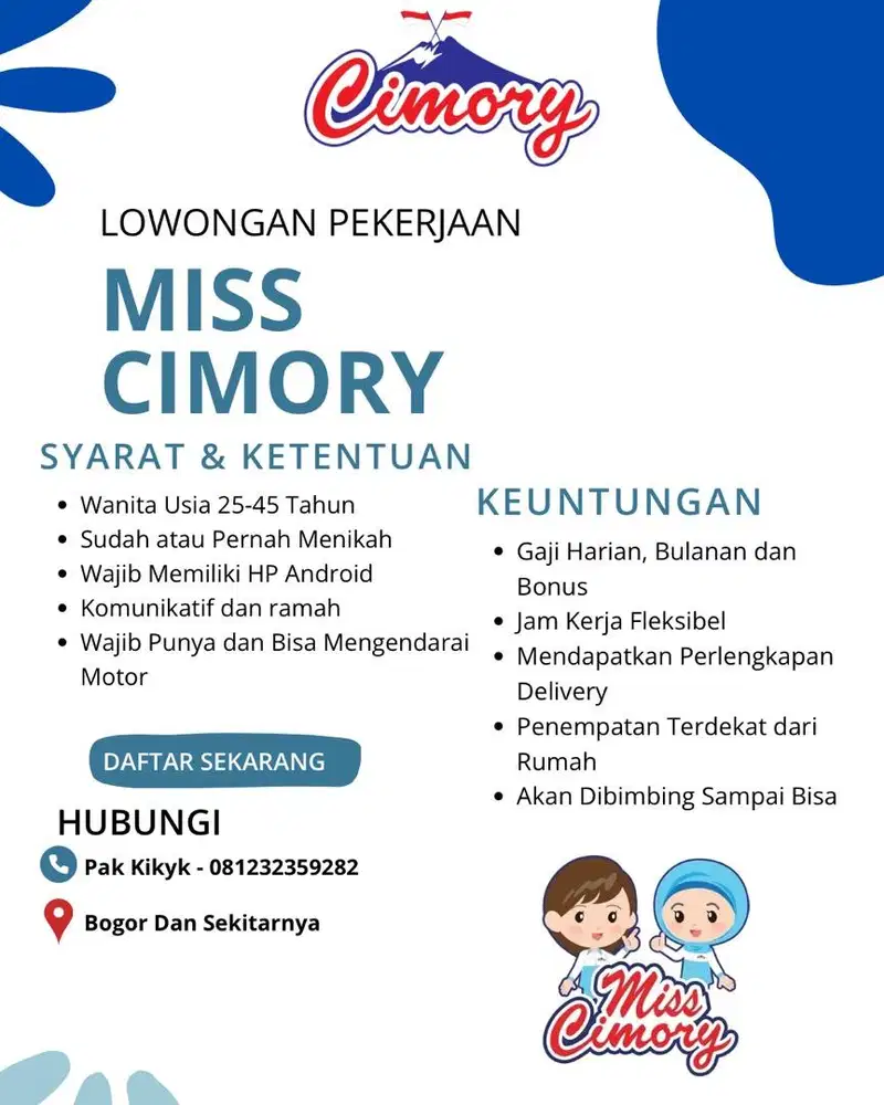 Miss Cimory Khusus Wanita Daerah Bogor dan Sekitarnya