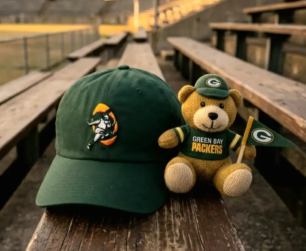 Topi Baseball Green Bay Packers NFL Original Second Warna Hijau Botol