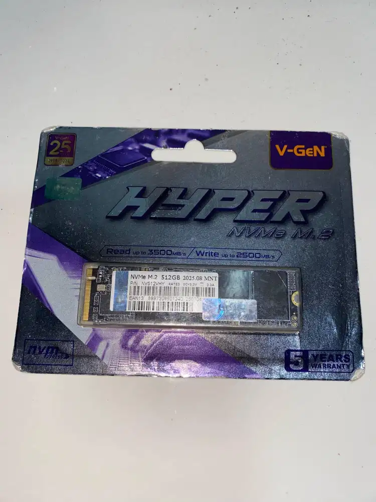 SSD V-Gen Hyper 512GB M.2 NVMe Segel New