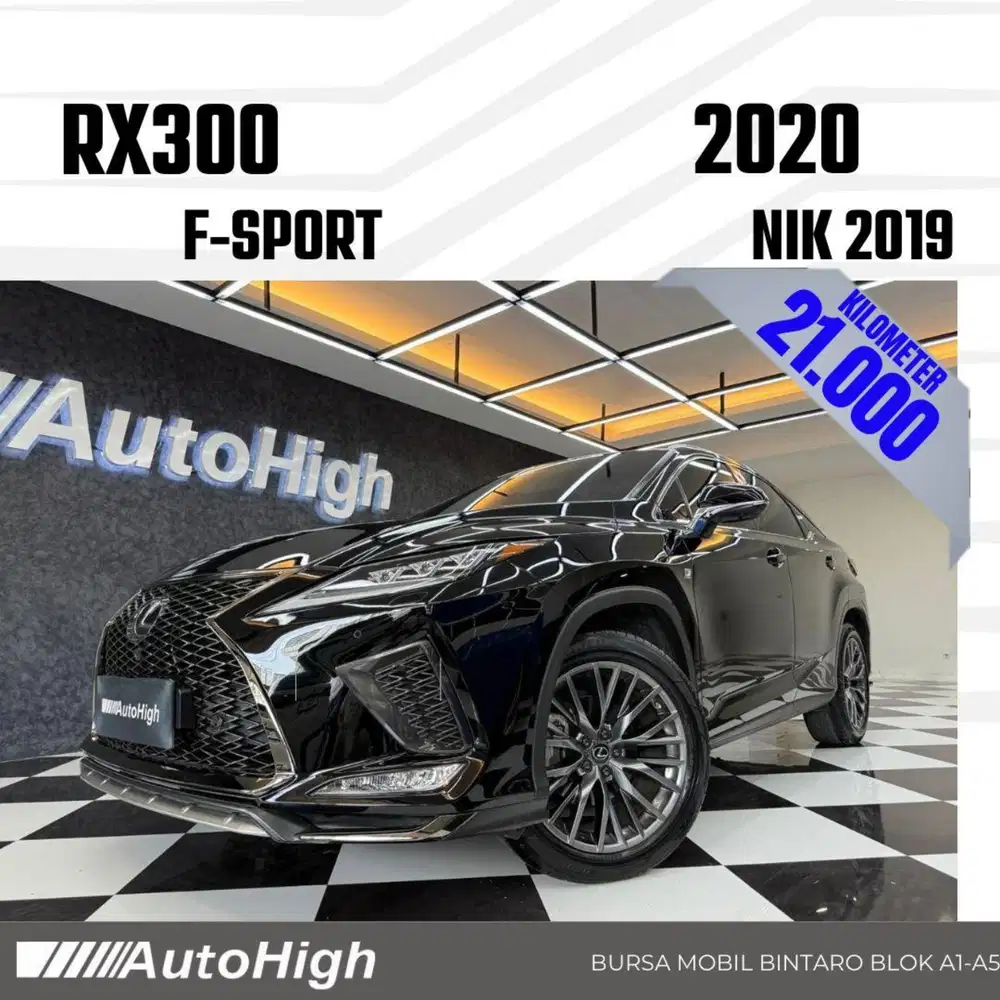 DP10% [Km21.000] RX300 F-Sport 2019 Black / RX 300 Reg 2020 #AUTOHIGH