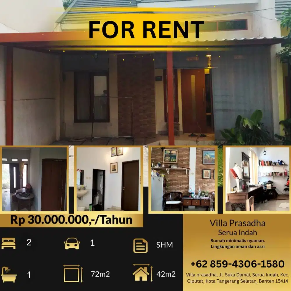 Bawa Koper Saja! Rumah Fully Furnished Estetik di Jantung Kota.