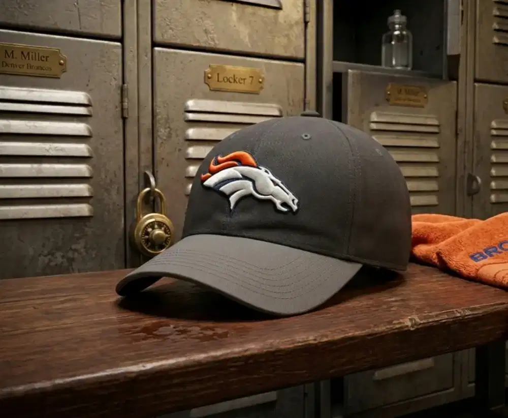 Topi Baseball Denver Broncos NFL Original Second 2 Warna Abu-abu