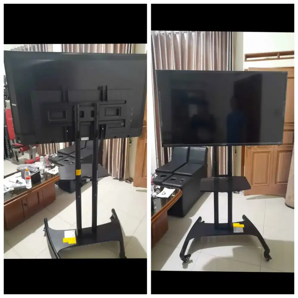 Bracket tv standing roda