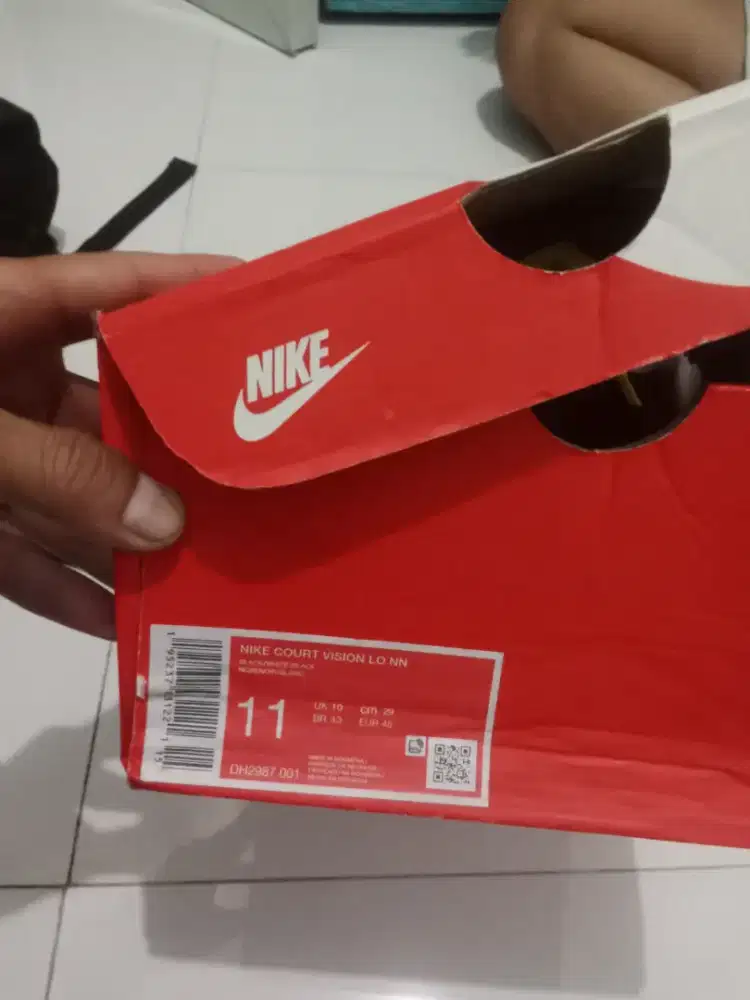 Sepatu nike court vision low next black white