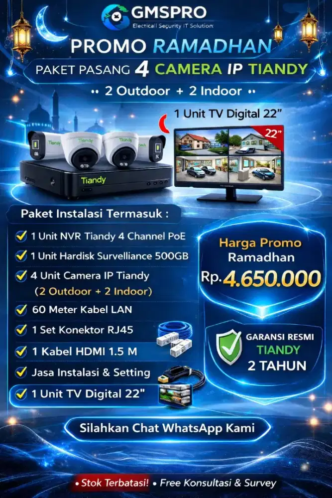 Paket cctv termurah terima bongkar pasang upgrade service cctv garansi