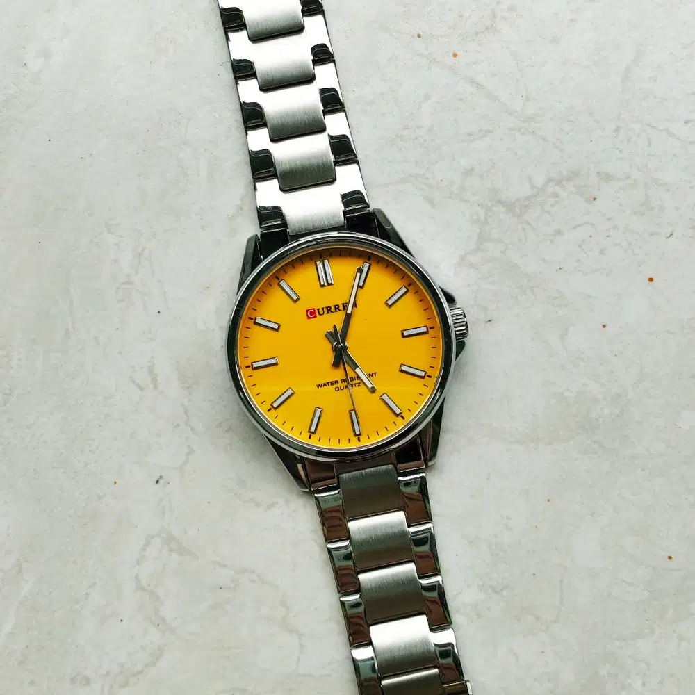 Jam Tangan Curren C9090G Yellow Dial Hattori SII Movement