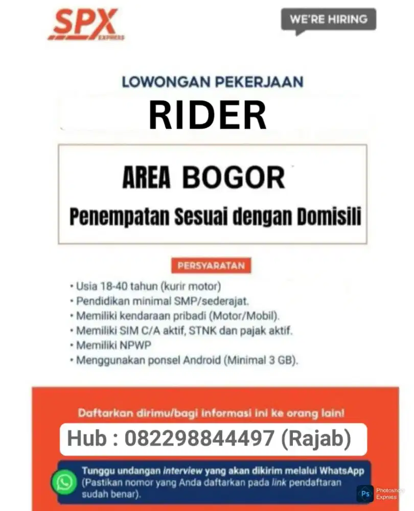 Rider/Driver Delivery