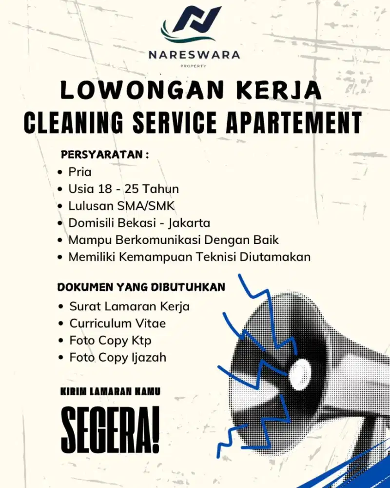 Lowongan Kerja Cleaning Apartemen