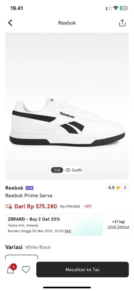 Reebok Prime Serve