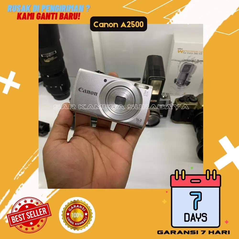 Kamera pocket canon A2500 mulus istimewa