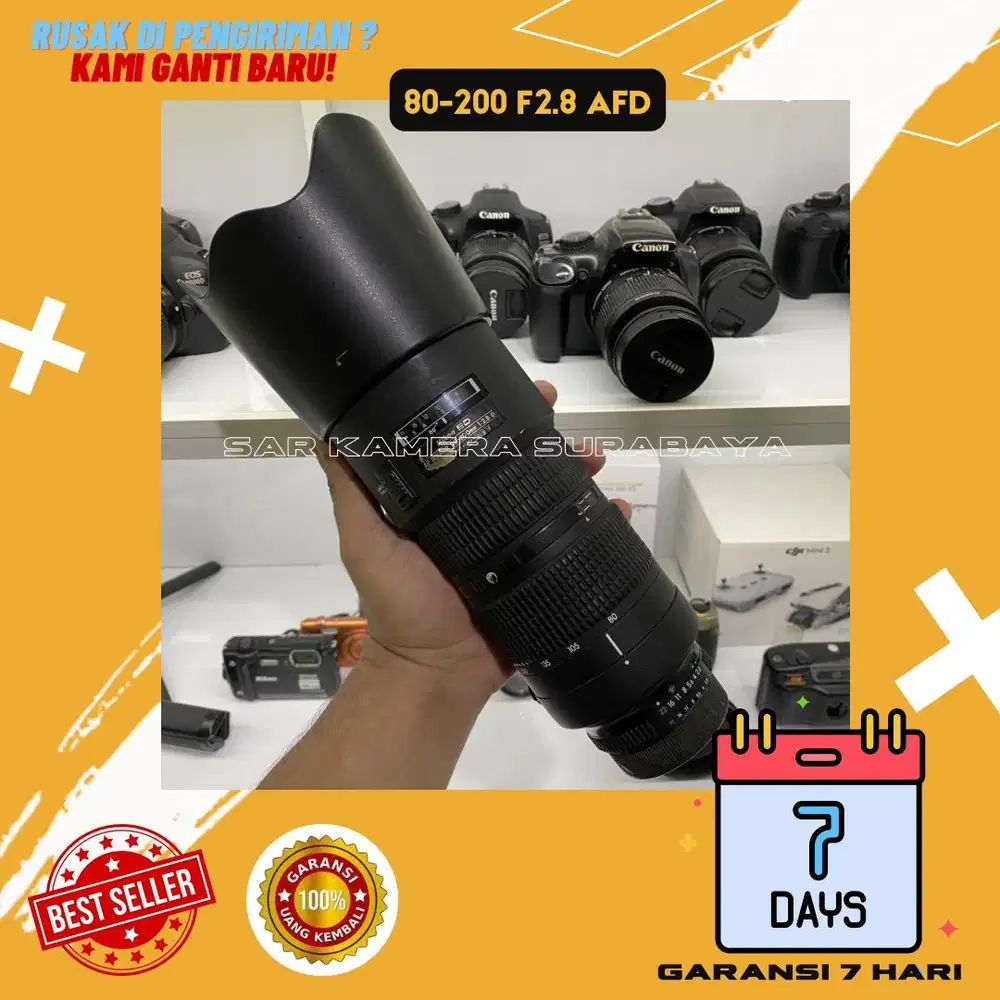 Lensa tele 80-200 F2.8 gen III AFD nikon