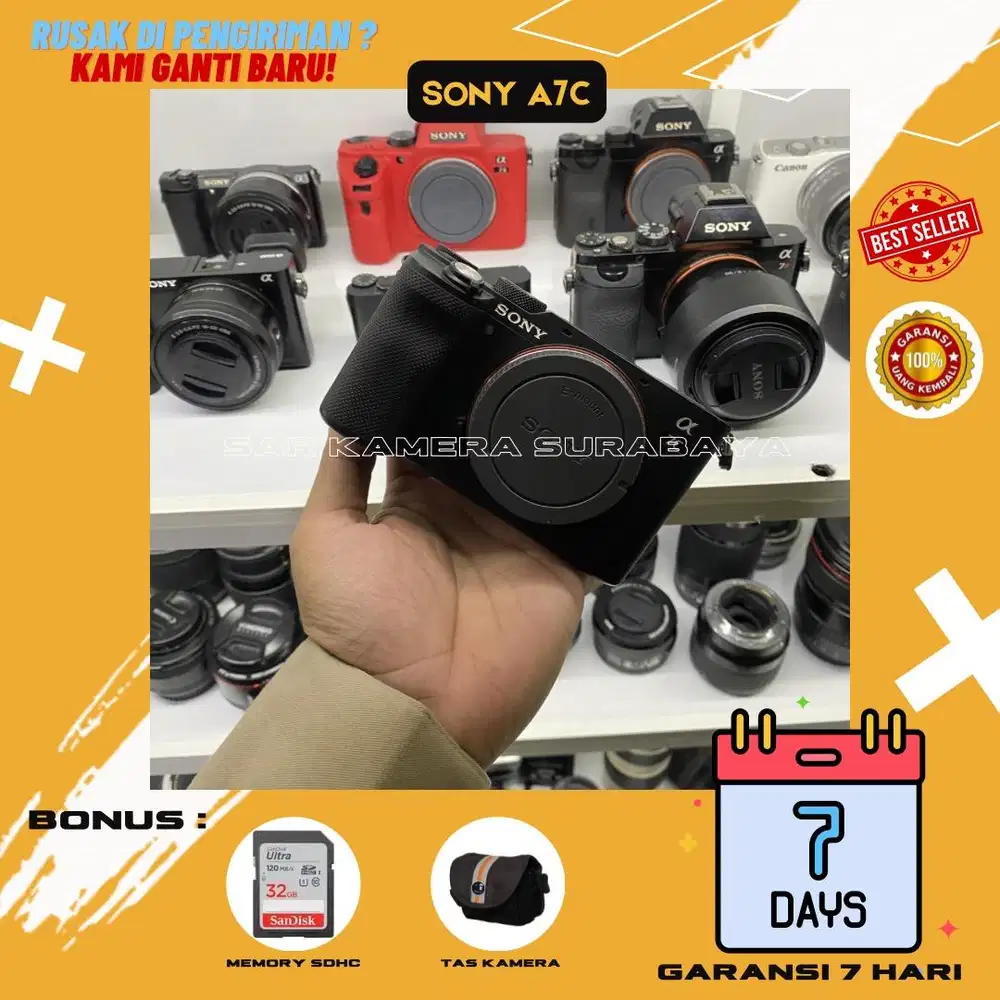 Kamera sony A7C fullset sc minim 2xxx fullset box